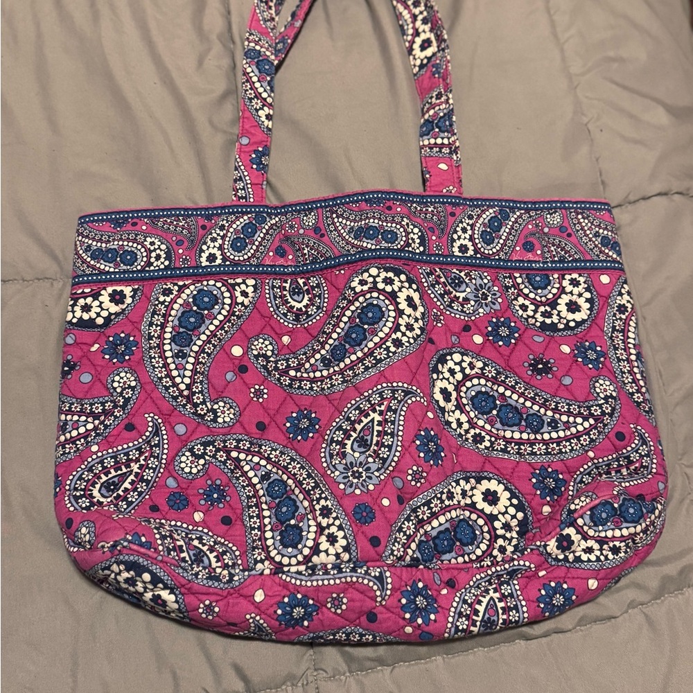 Vera Bradley Pink and Blue Paisley Tote